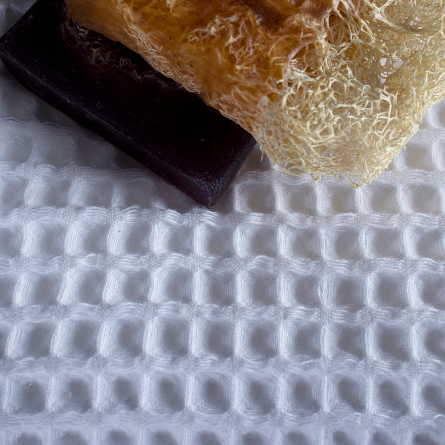 Honeycomb Towel - Waffle Towel - Kitchen and Hand Towel - White