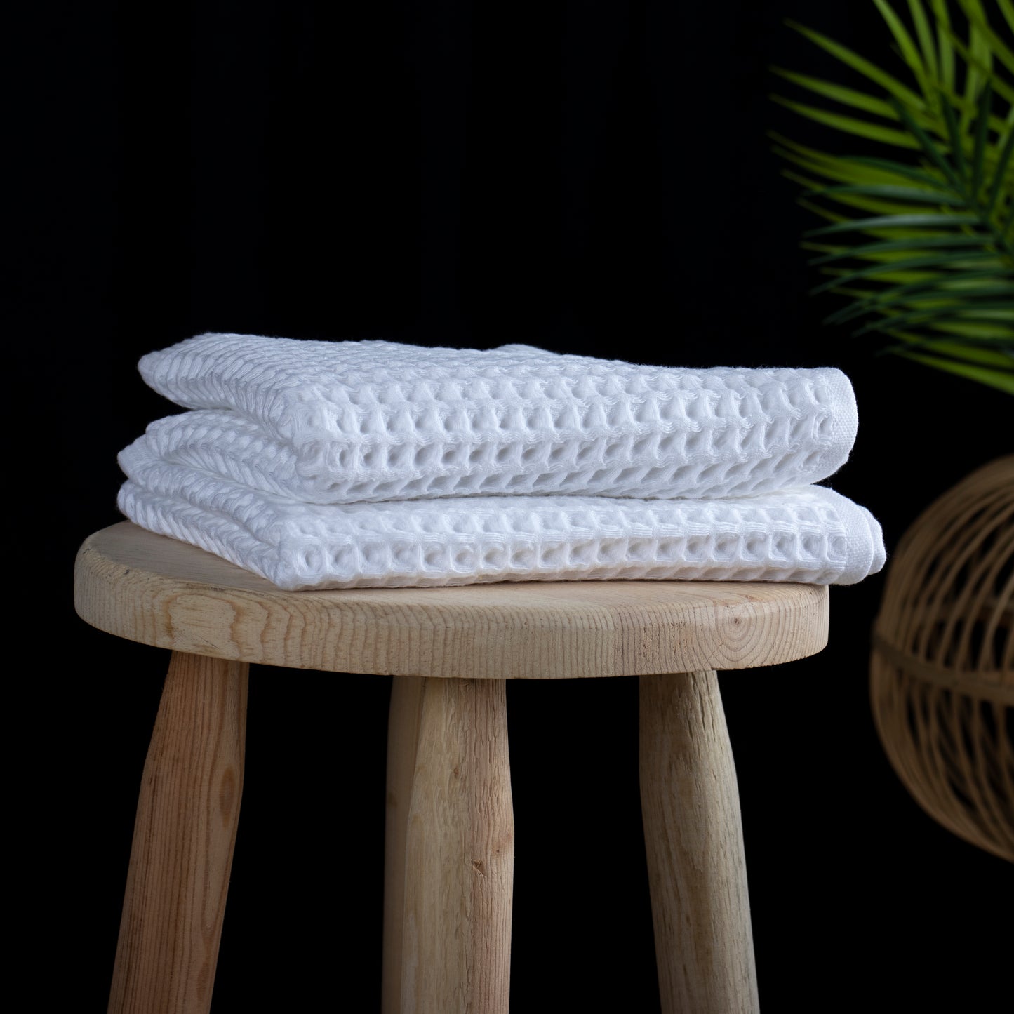 Honeycomb Towel - Waffle Towel - Kitchen and Hand Towel - White