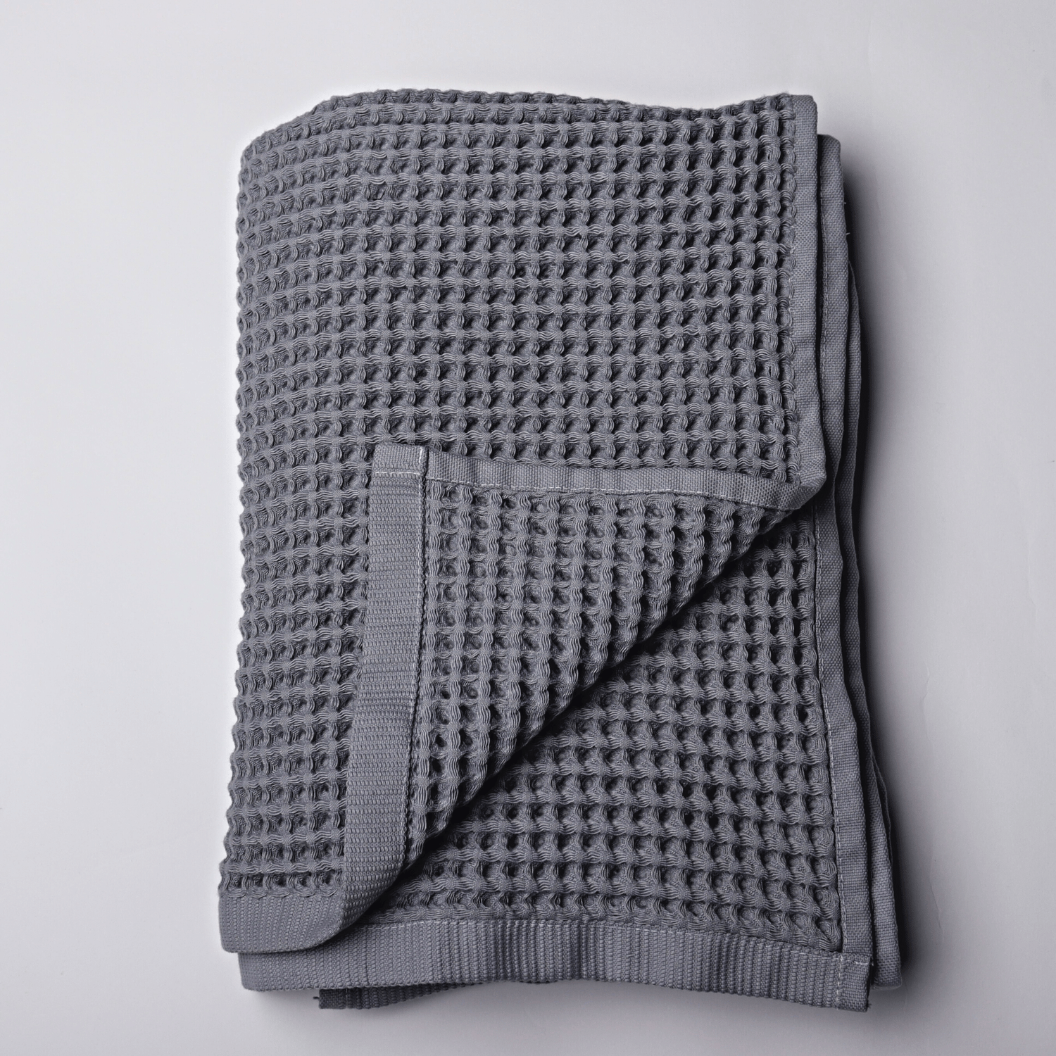 Dark Gray Waffle Bath Towels Banner