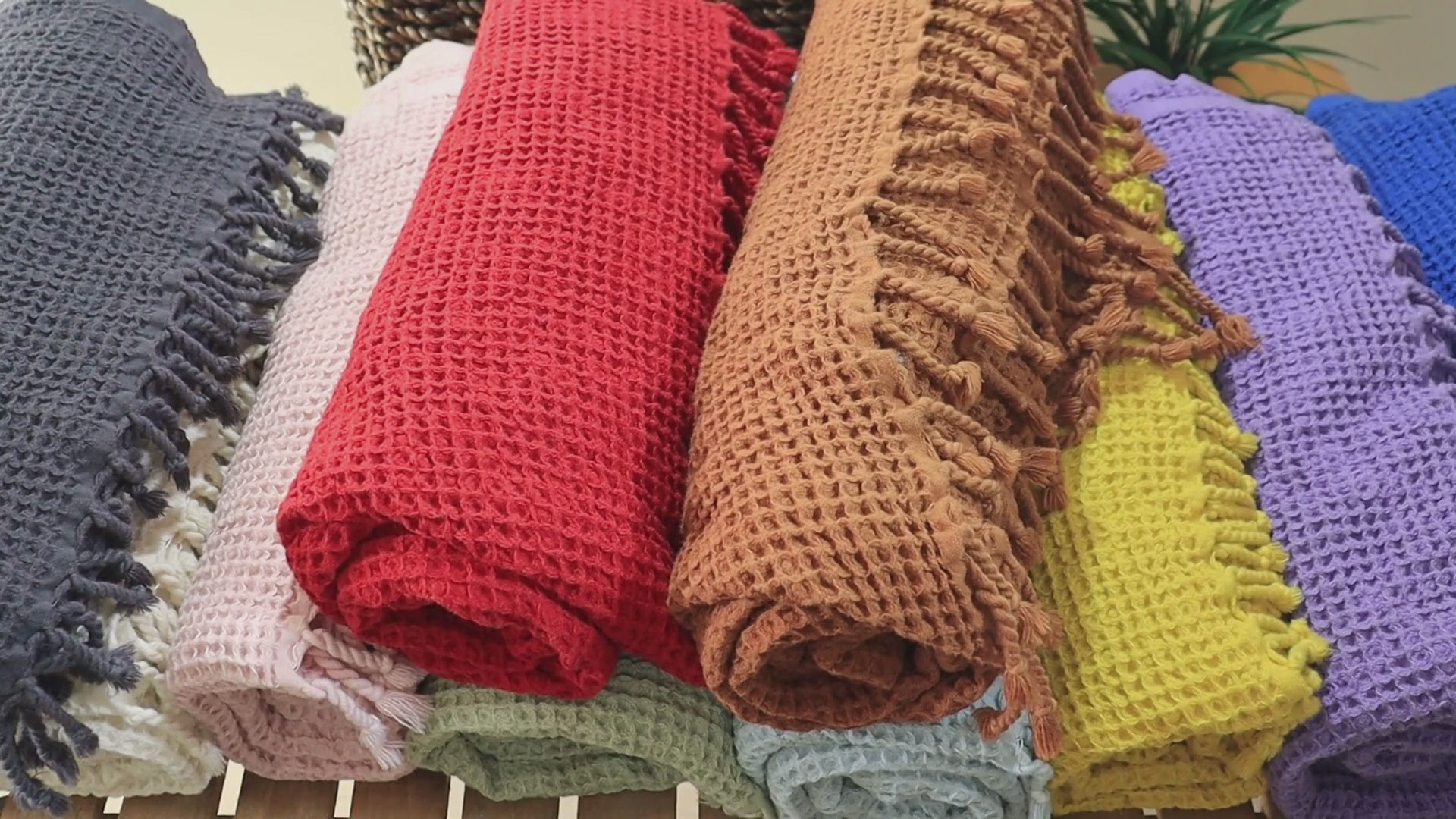 Rust Turkish Waffle Towels