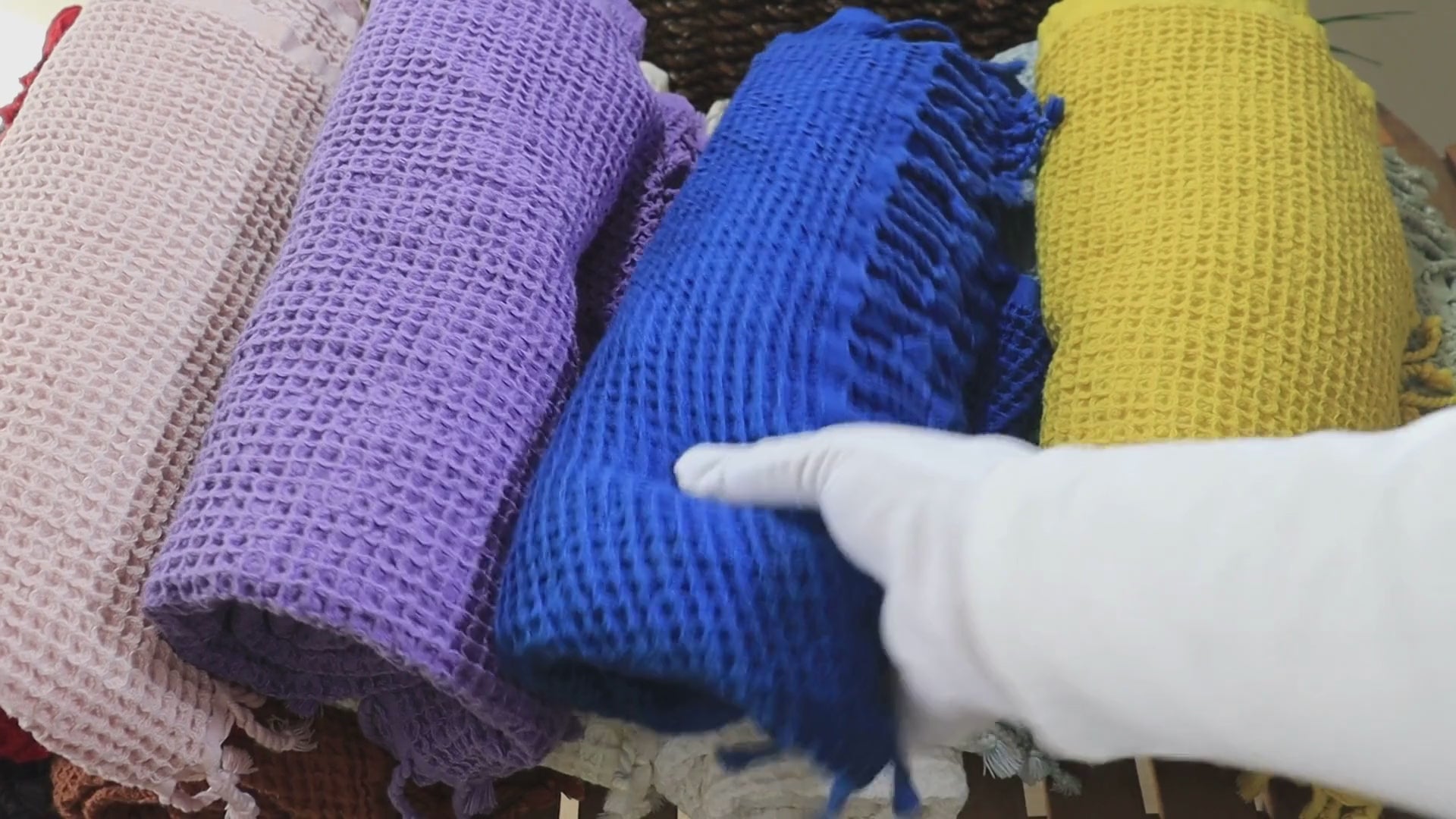 Navy Blue Turkish Waffle Towels