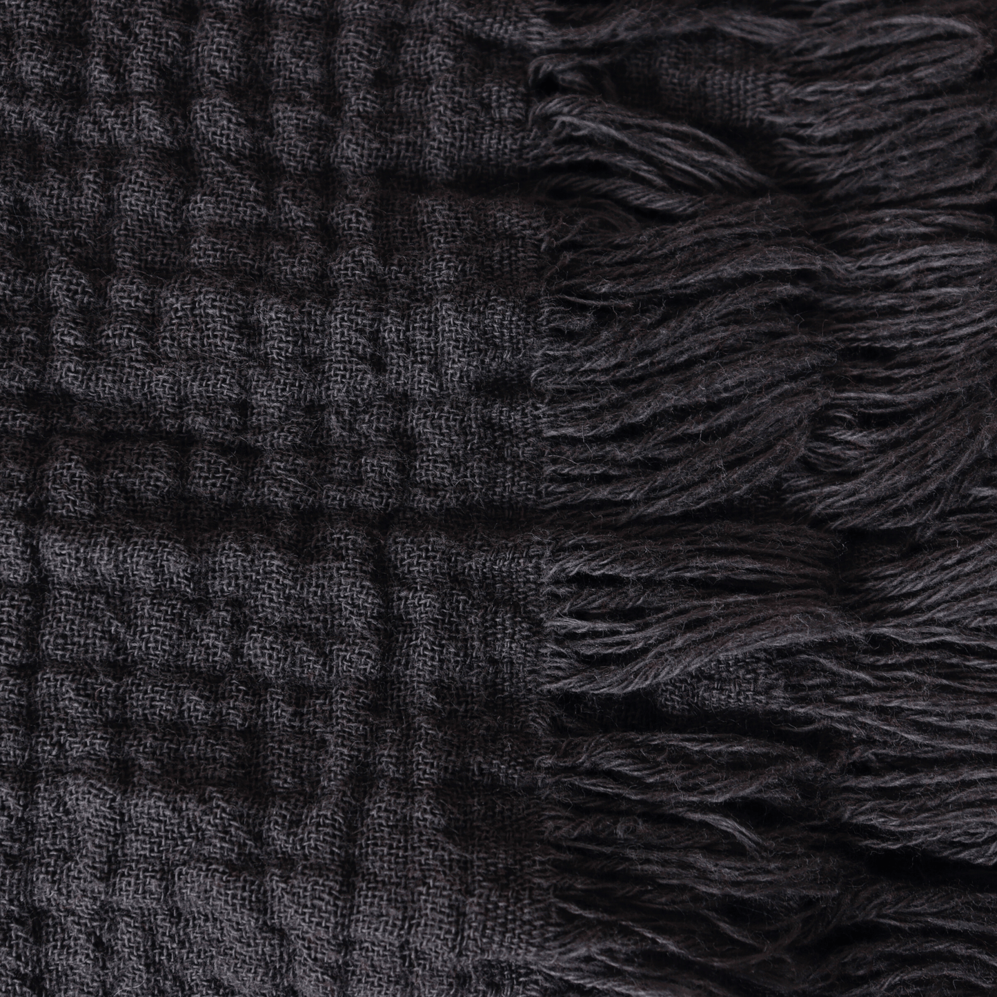 Anthracite Muslin Throw Blankets