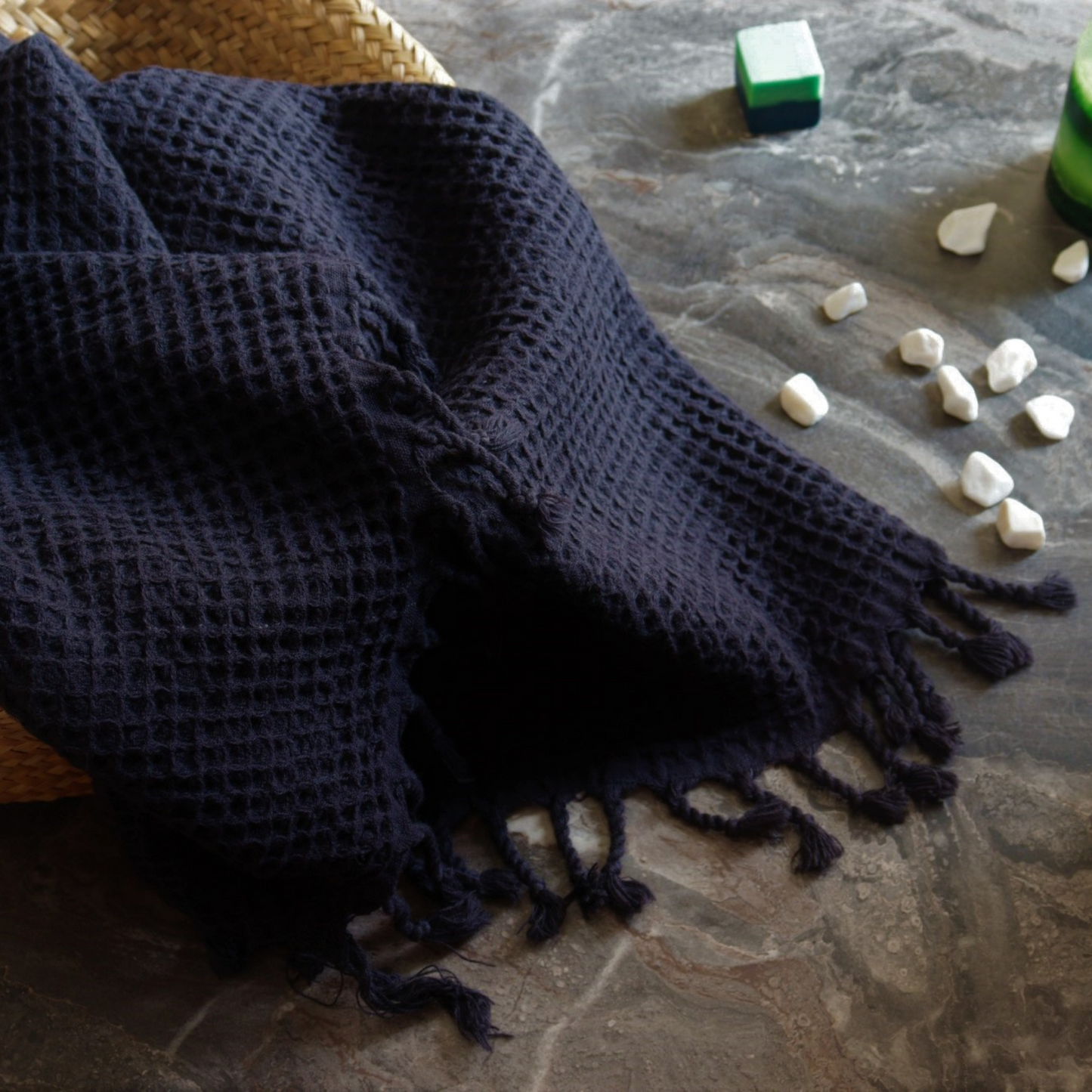 Black Turkish Waffle Towels
