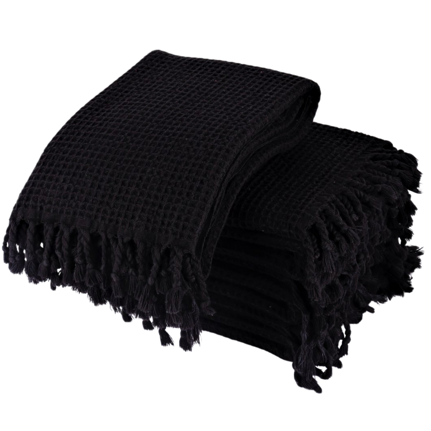 Black Turkish Waffle Towels