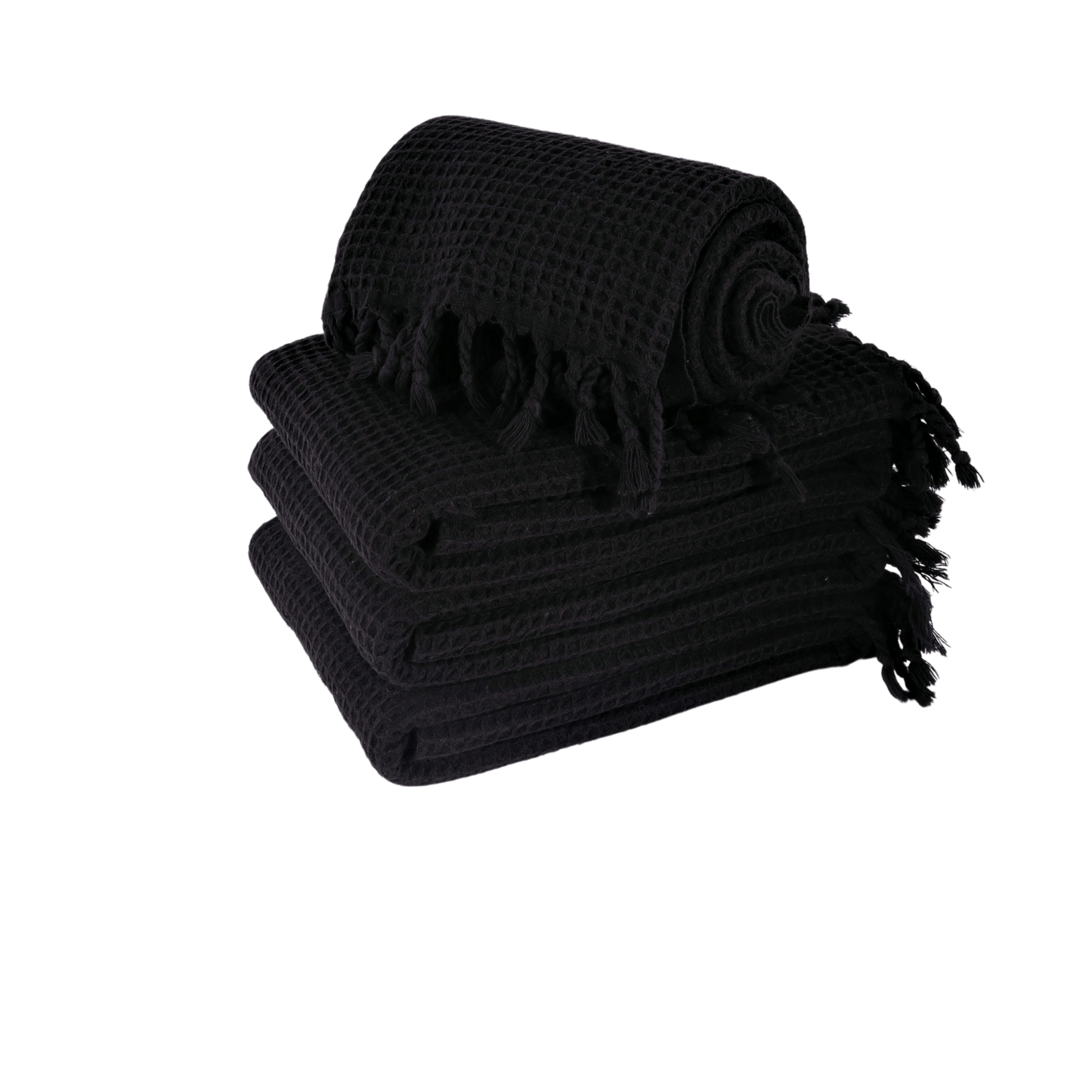 Black Turkish Waffle Towels