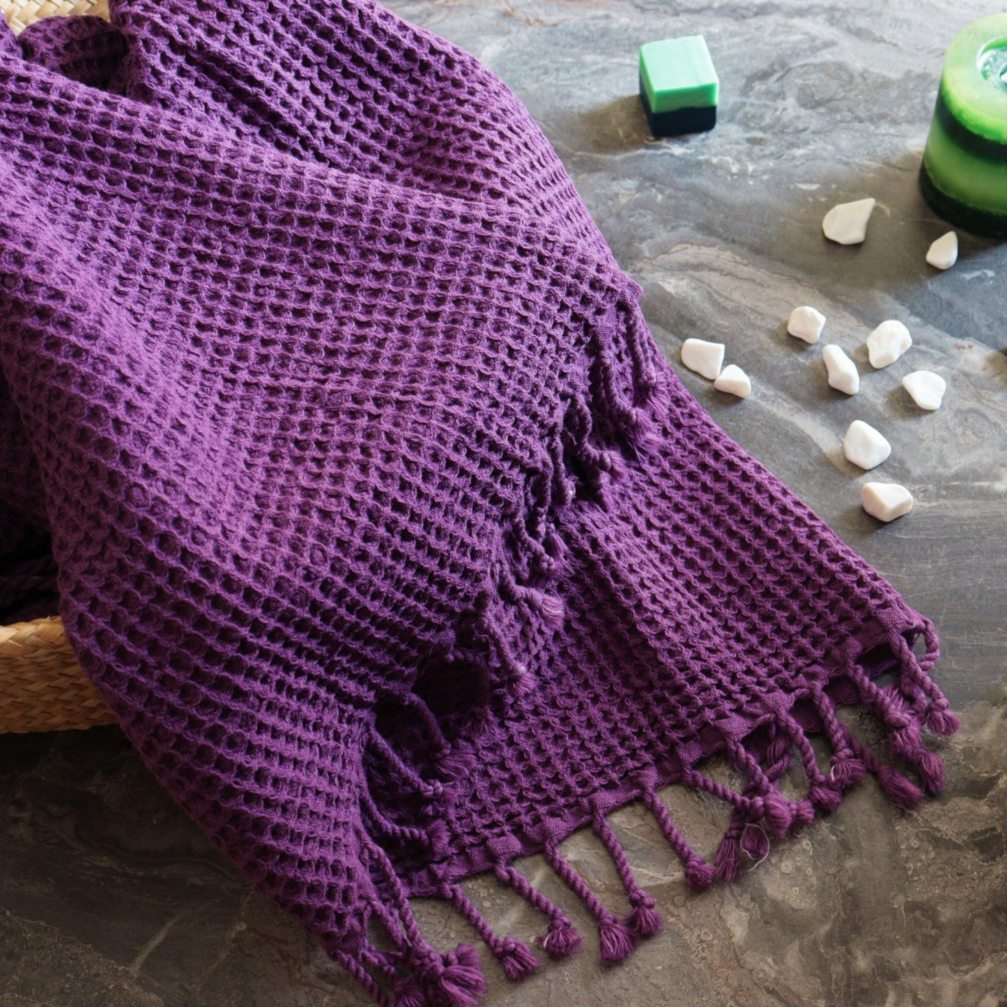 Dark Purple Turkish Waffle Towels