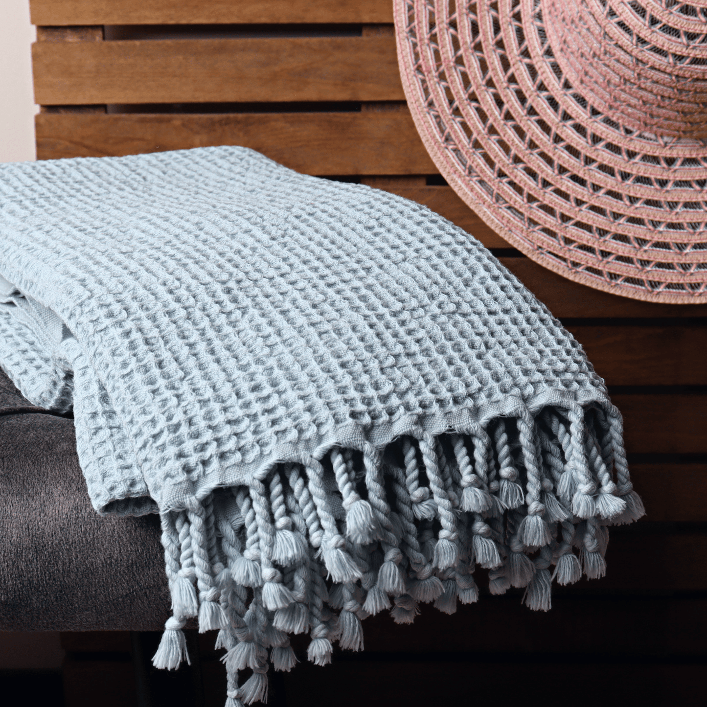 Ice Blue Turkish Waffle Towels