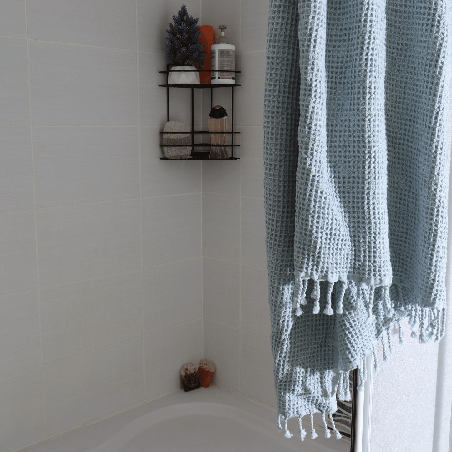 Ice Blue Turkish Waffle Towels