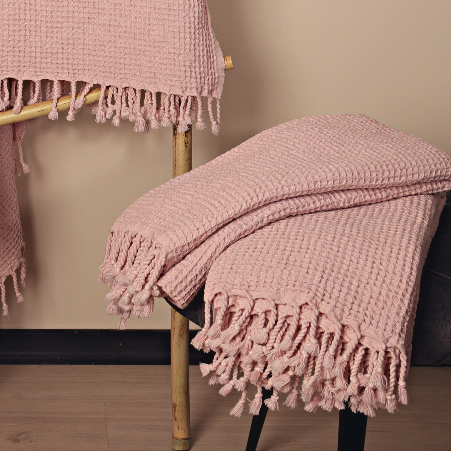 Light Pink Turkish Waffle Towels