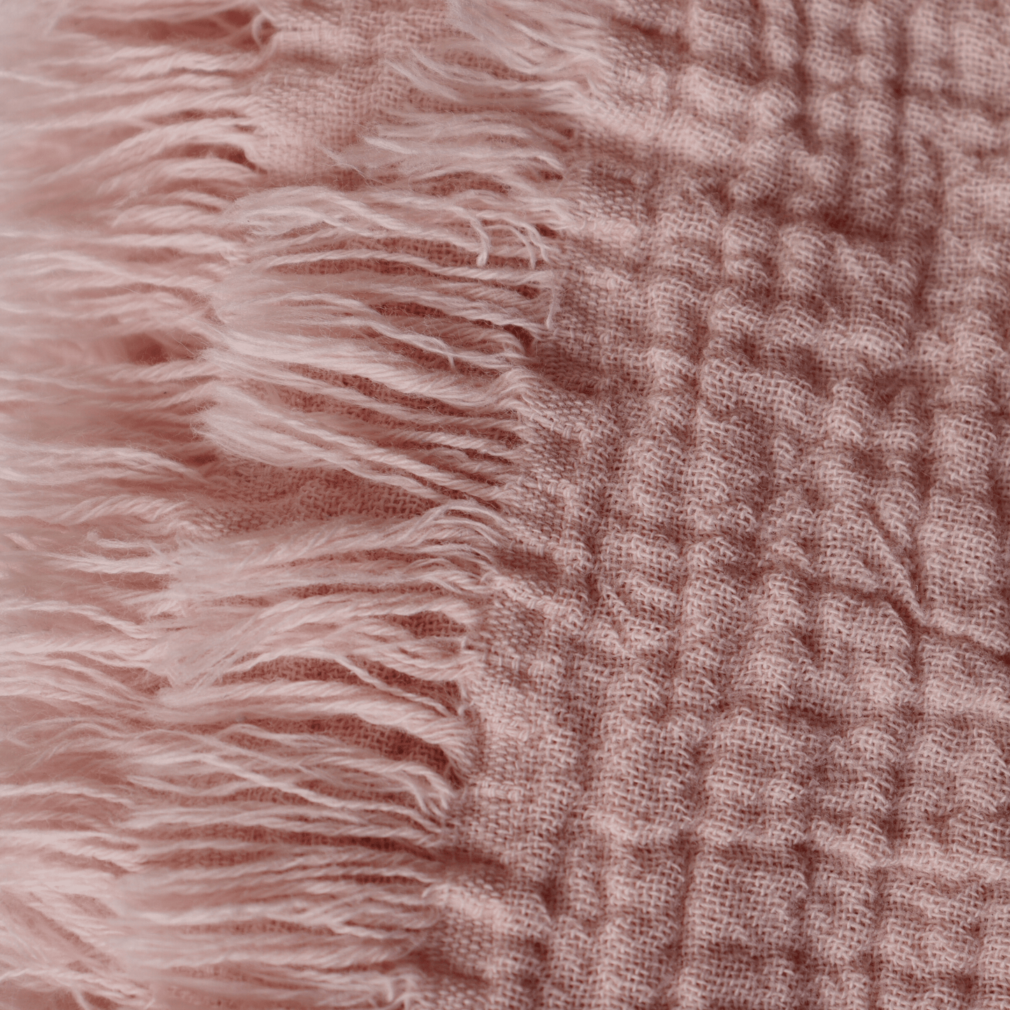 Light Pink Muslin Throw Blankets