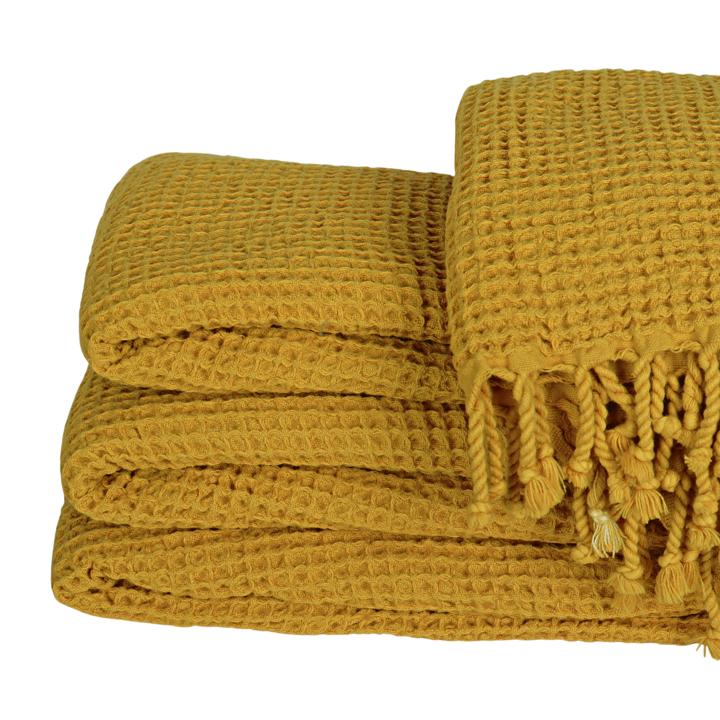 Mustard Yellow Turkish Waffle Towels
