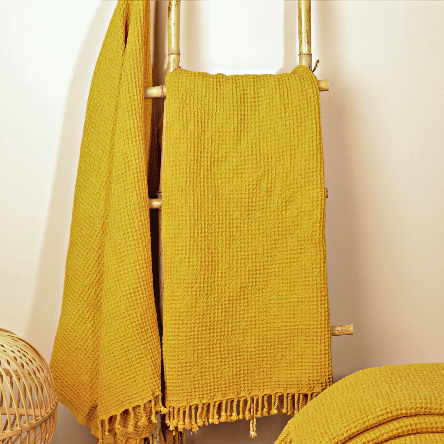 Mustard Yellow Turkish Waffle Towels