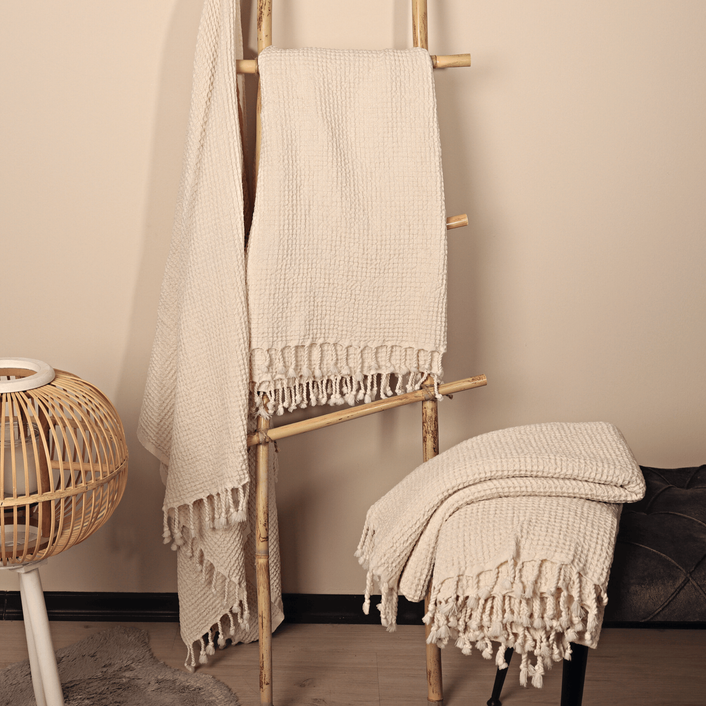 Cream Turkish Waffle Towels