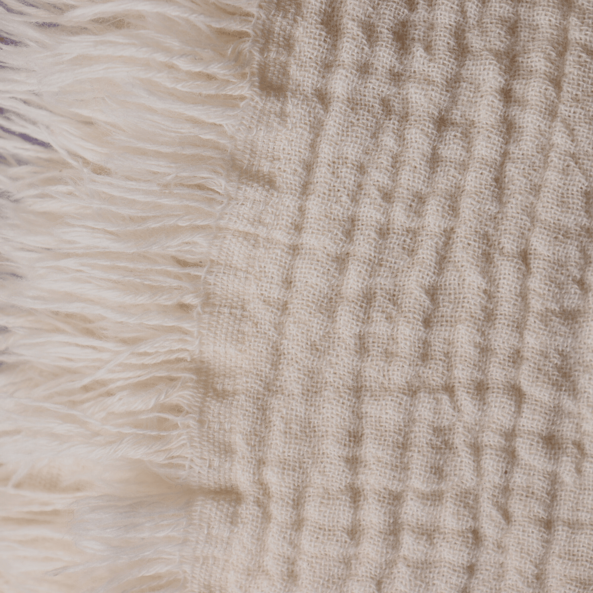 Natural Cream Muslin Throw Blankets