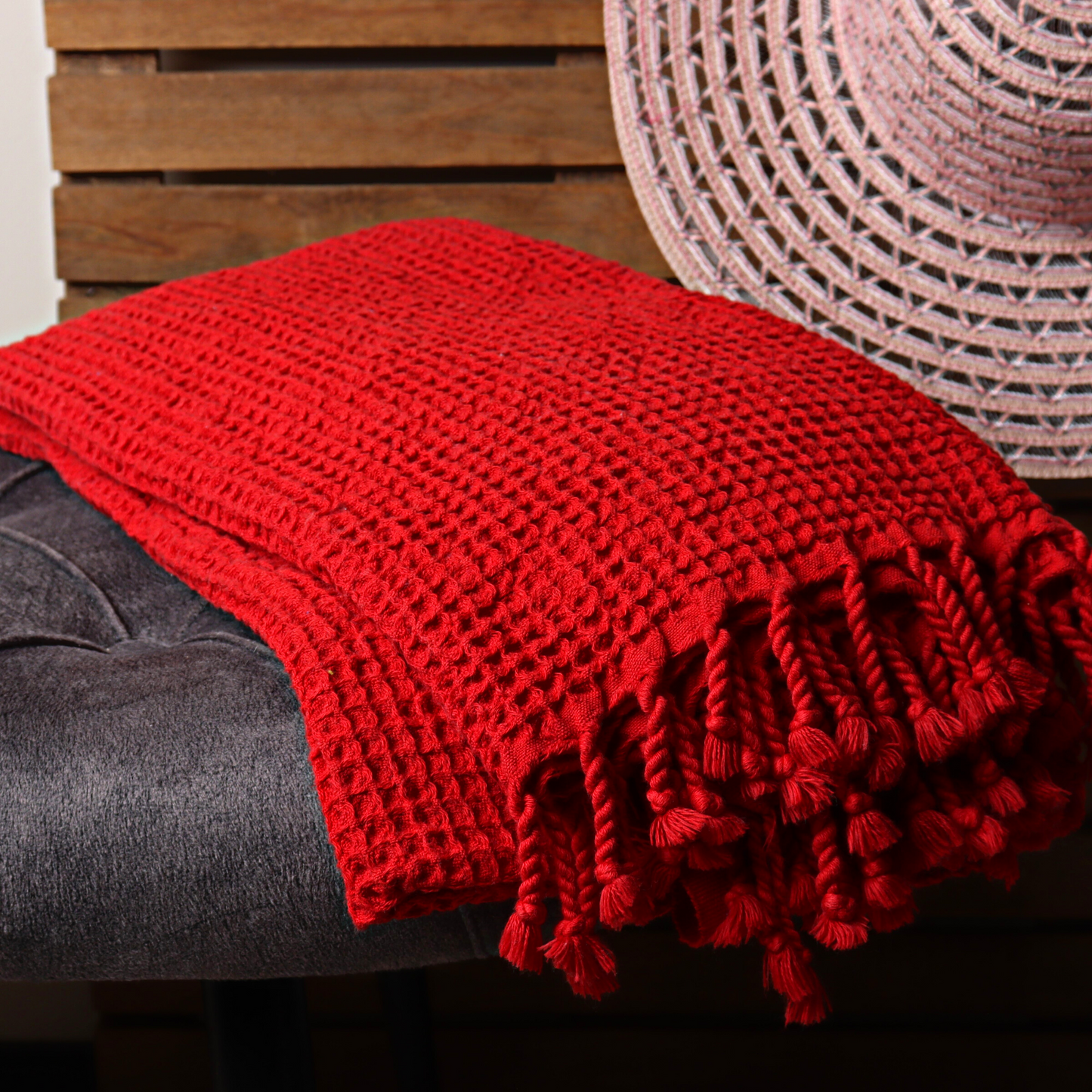 Red Turkish Waffle Towels