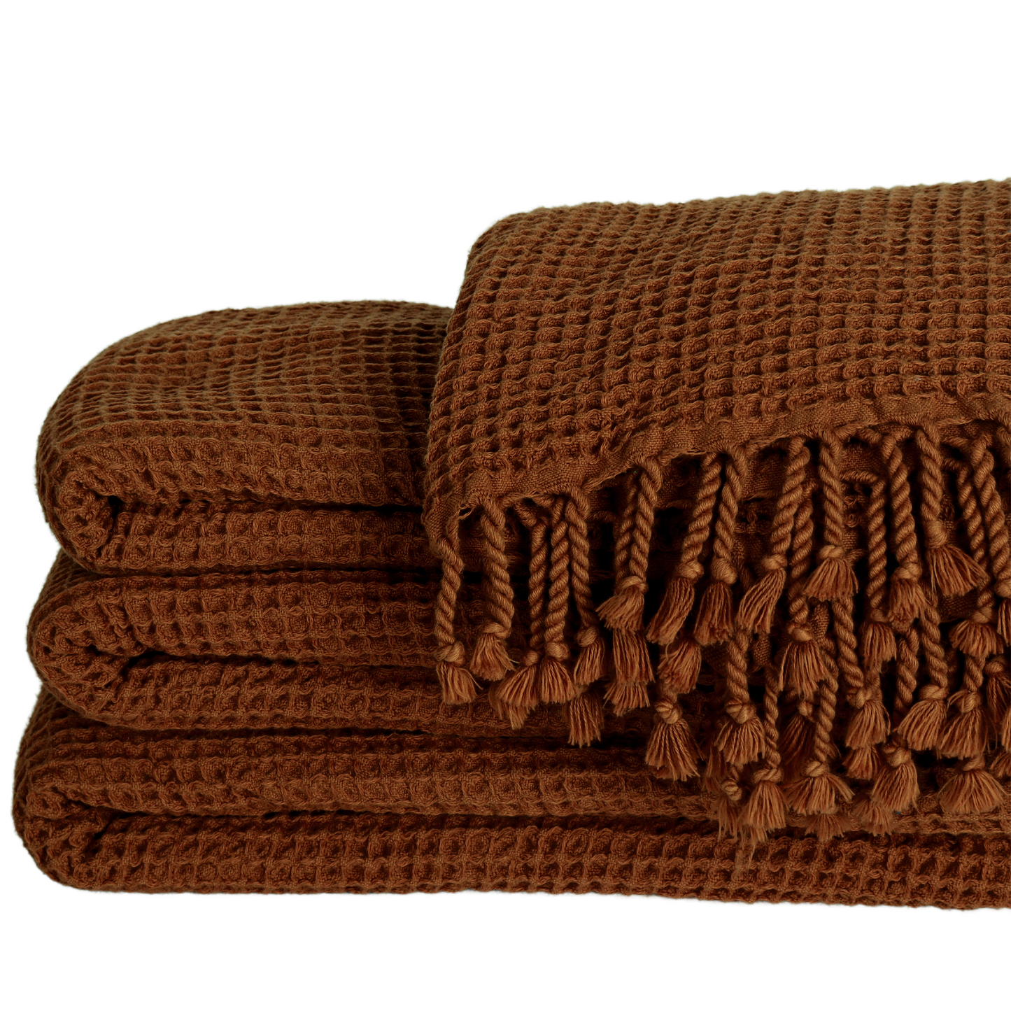 Rust Turkish Waffle Towels