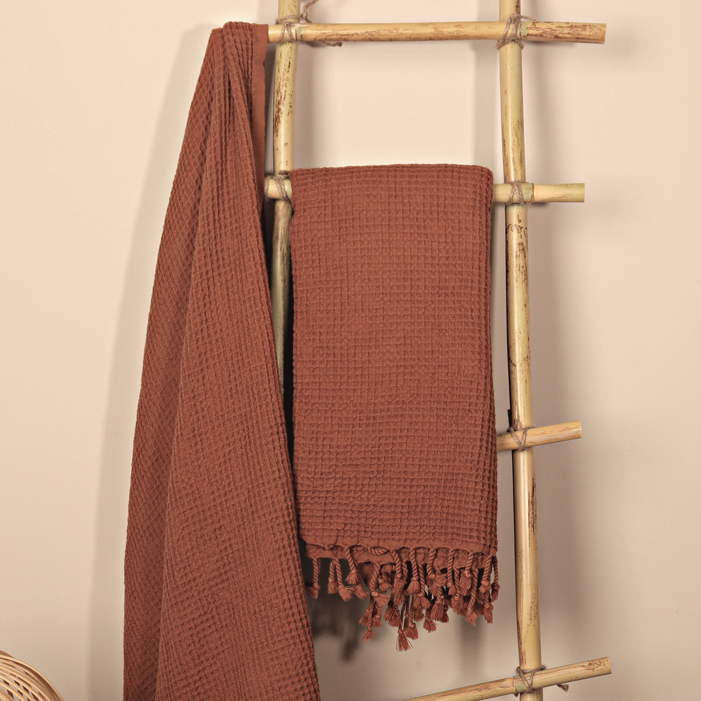 Rust Turkish Waffle Towels