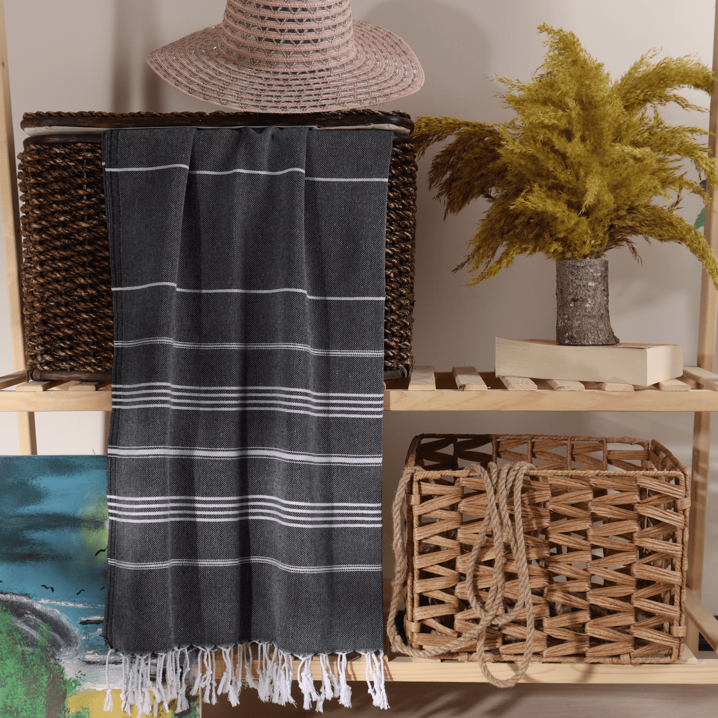 Black Turkish Beach Towel Sultan wholesale bulk turkish towels