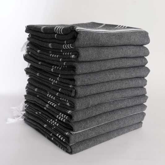 Black Turkish Towel Sultan 5 - wholesale bulk turkish towels