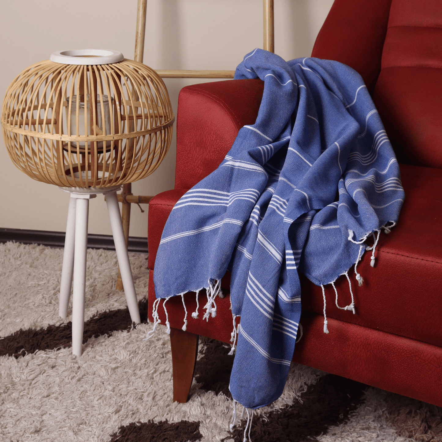 Blue Turkish Beach Towel Sultan - Wholesale and Bulk Turkish Towels