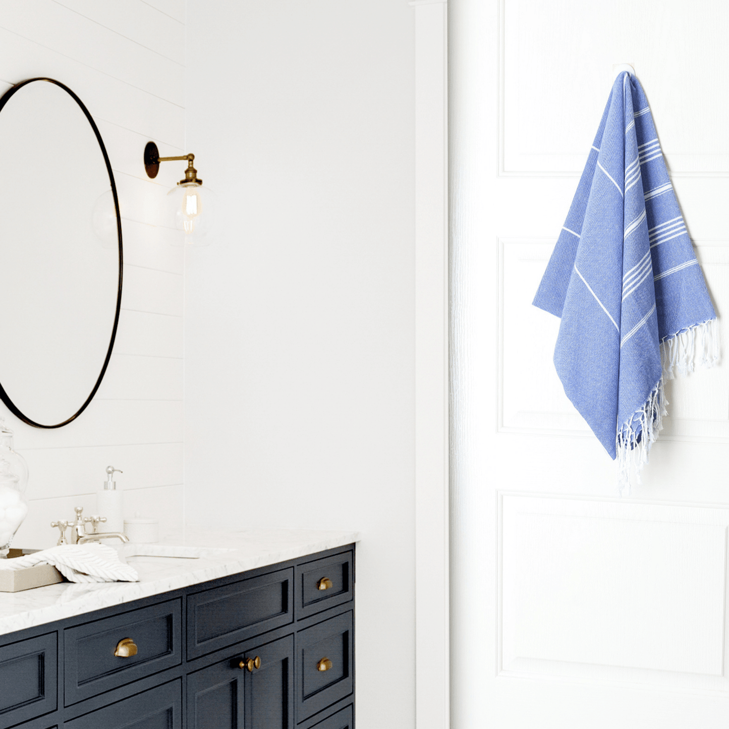 Blue Turkish Beach Towel Sultan