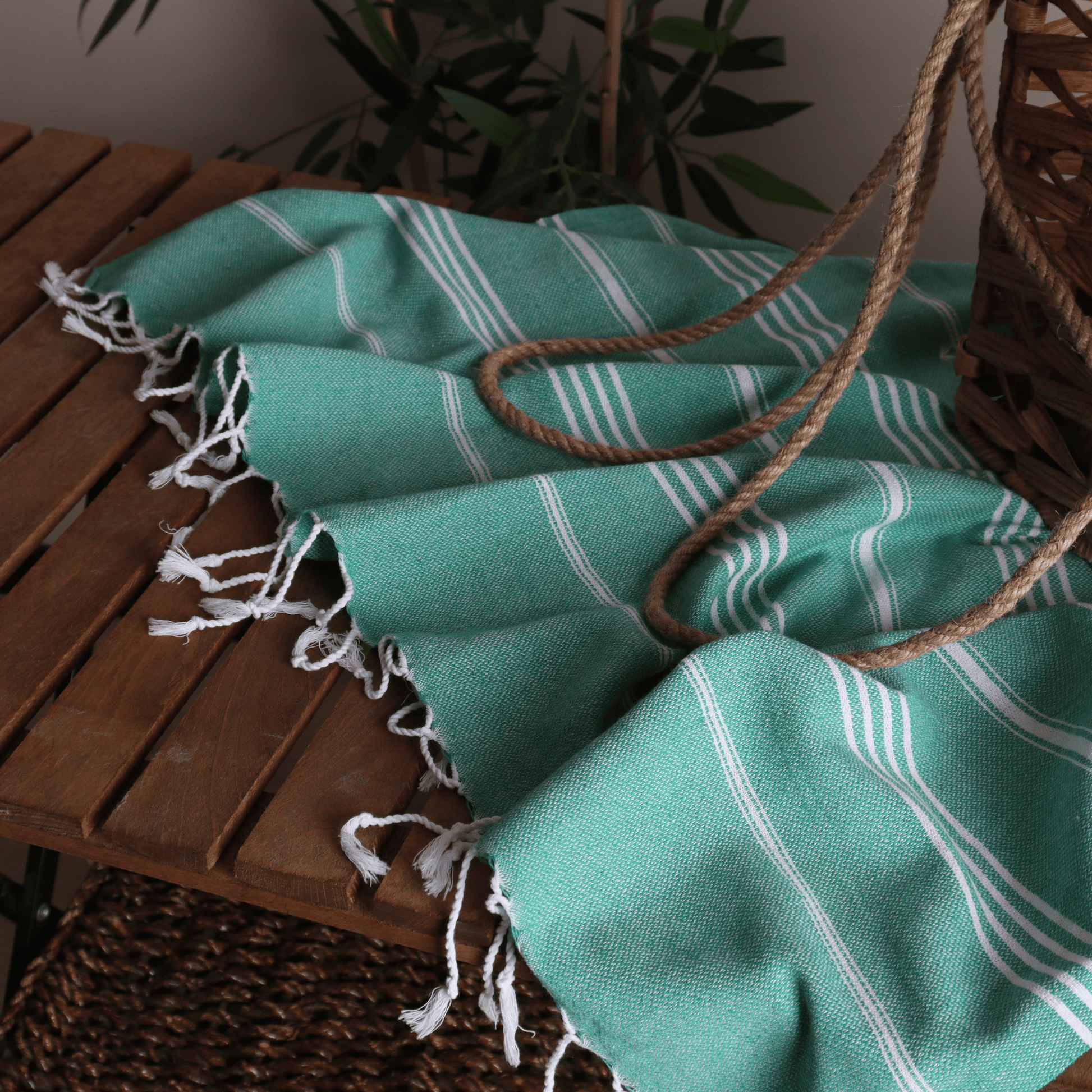 Green Turkish Beach Towel Sultan