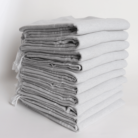 Light Gray Turkish Beach Towel Sultan - Wholesale and Bulk Turkish Towels
