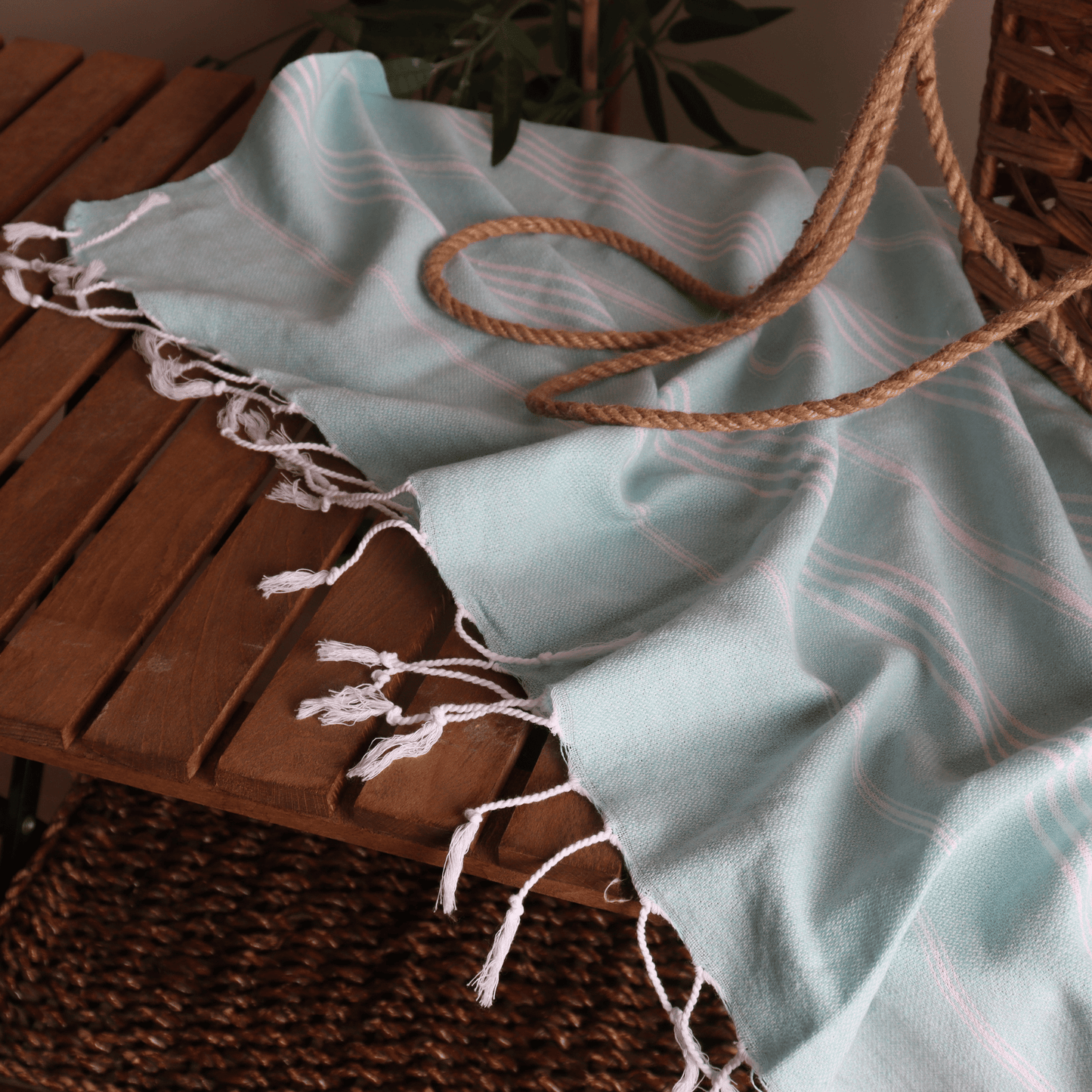 Light Green Turkish Beach Towel Sultan