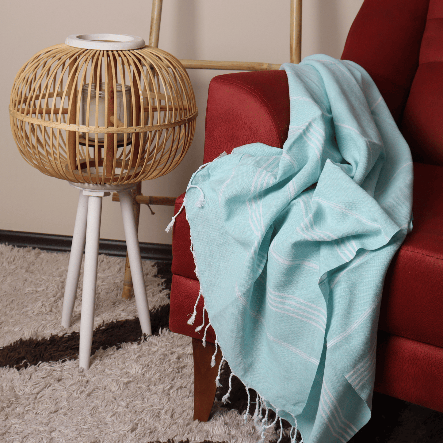 Light Green Turkish Beach Towel Sultan
