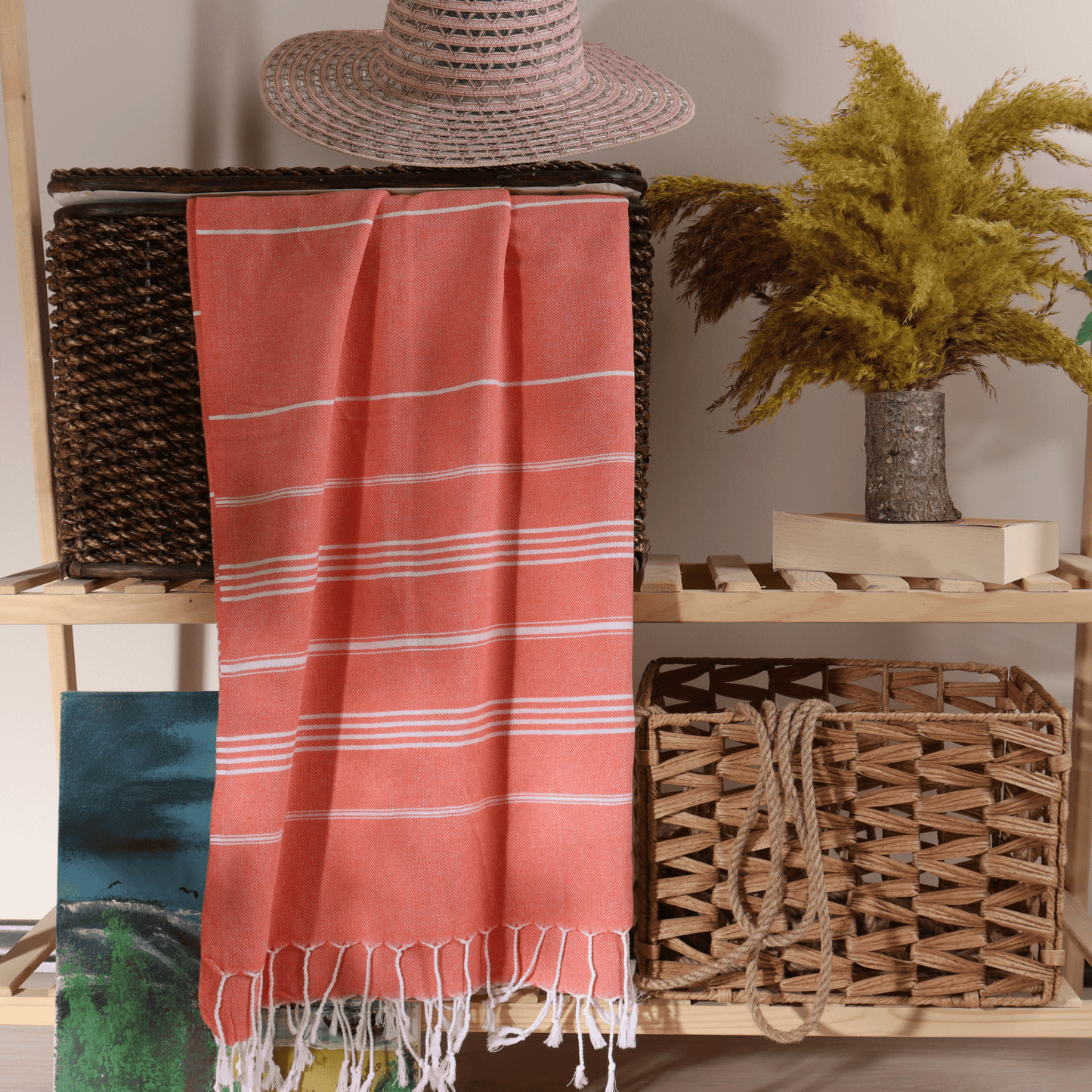 Orange Turkish Beach Towel Sultan