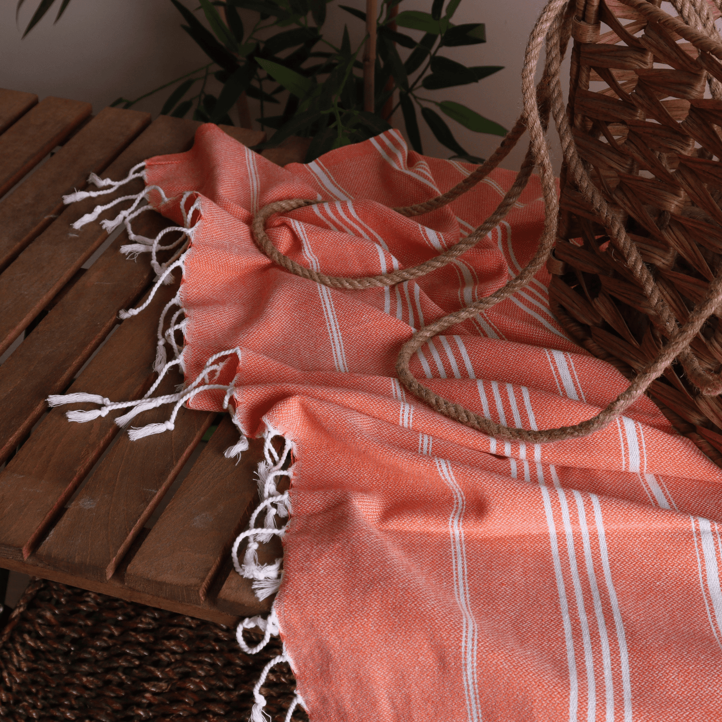 Orange Turkish Beach Towel Sultan