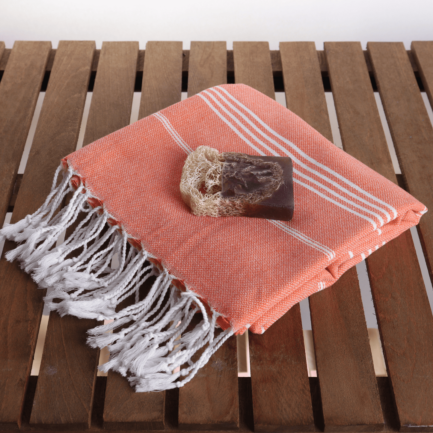 Orange Turkish Beach Towel Sultan