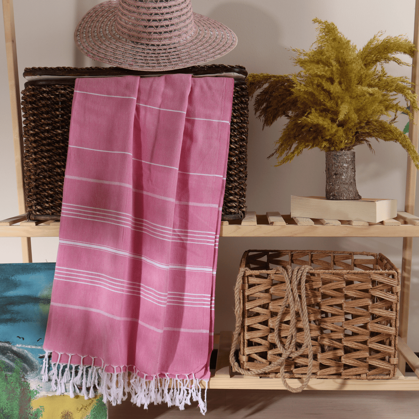 Pink Turkish Beach Towel Sultan