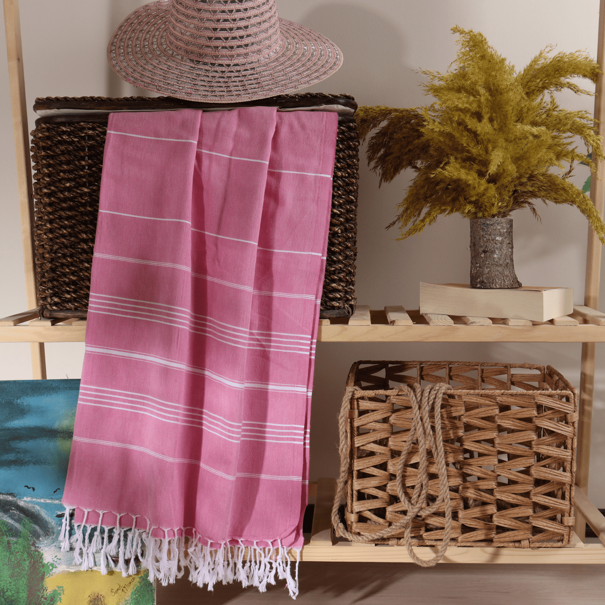 Pink Turkish Beach Towel Sultan