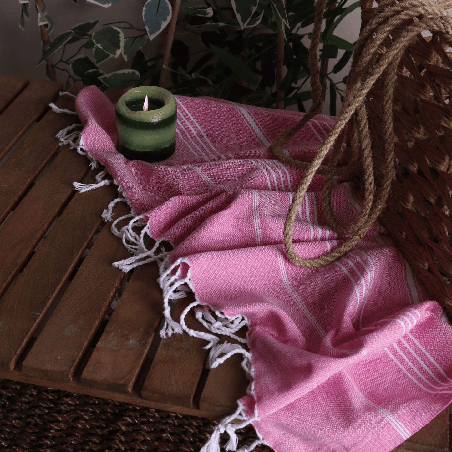 Pink Turkish Beach Towel Sultan