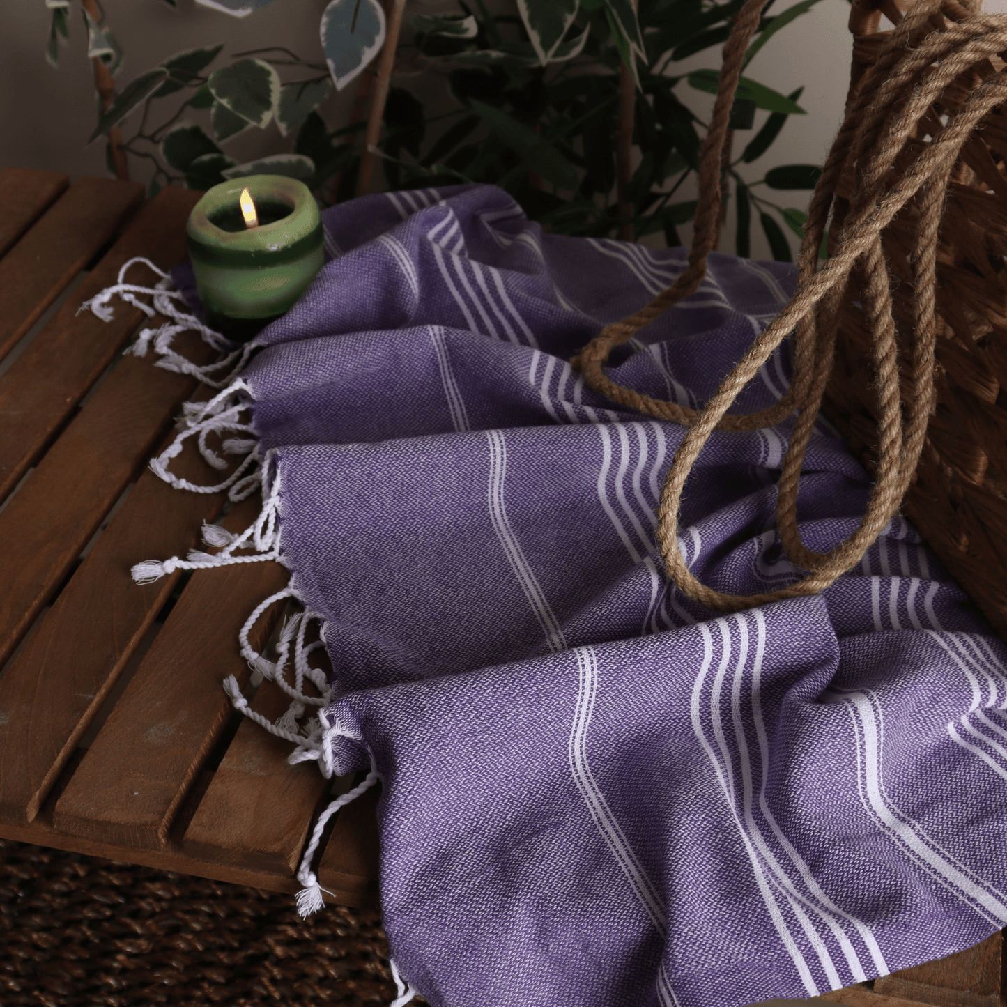 Purple Turkish Beach Towel Sultan 3