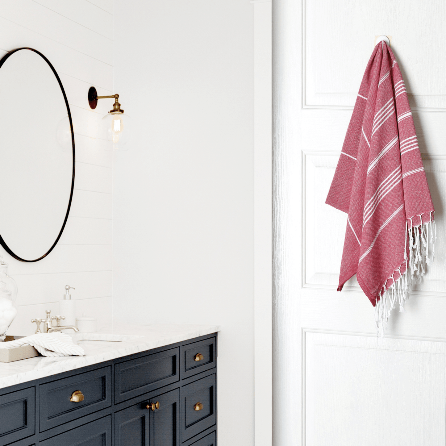 Red Turkish Beach Towel Sultan - 9