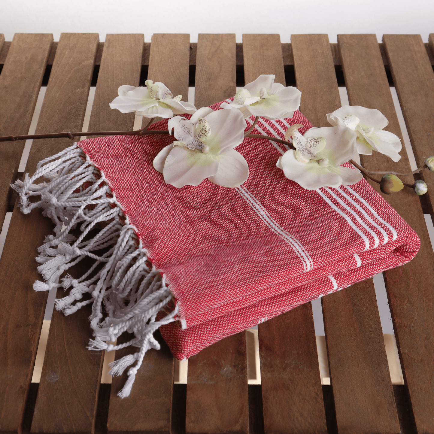 Red Turkish Beach Towel Sultan - 4