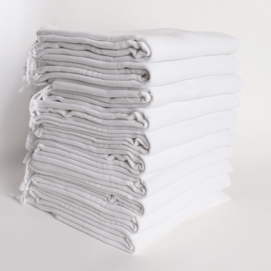 White Turkish Beach Towel Sultan - 7 - Wholesale and Bulk Turkish Towels