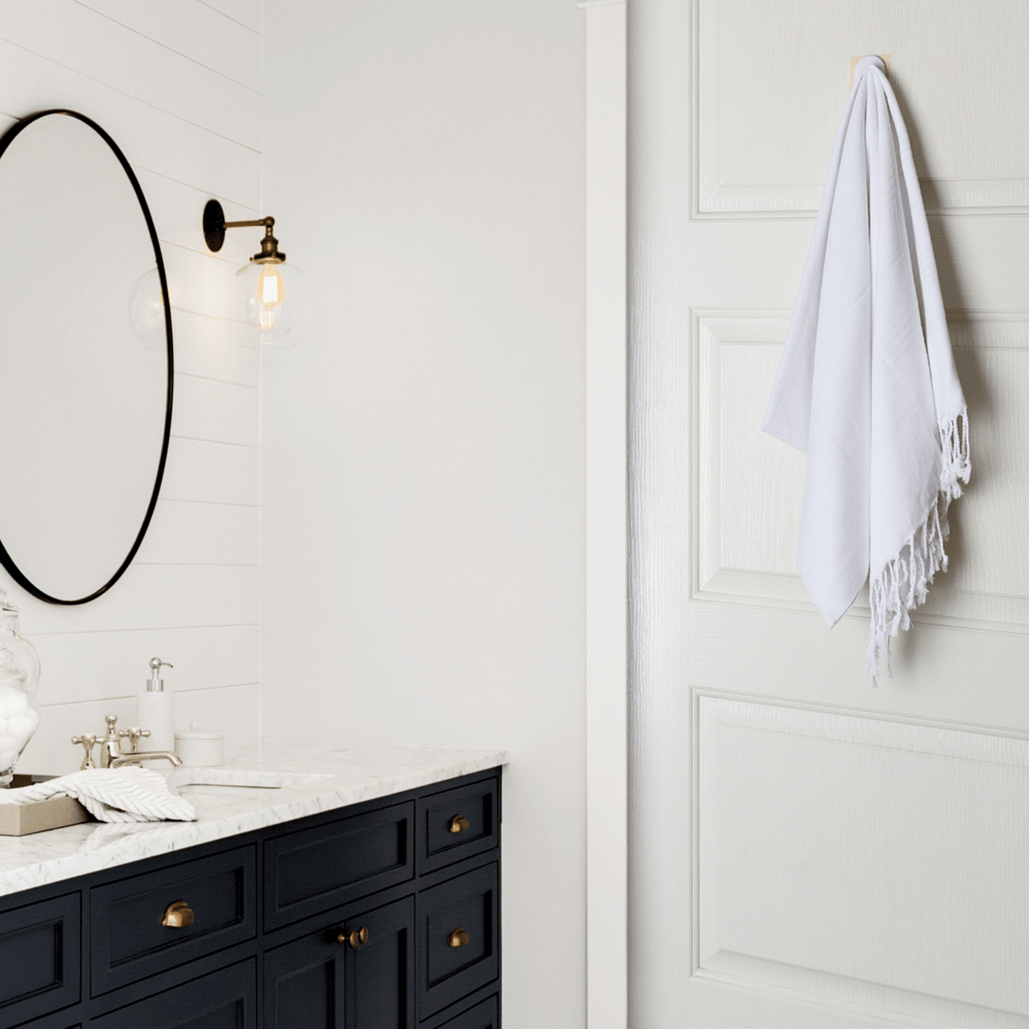 White Turkish Beach Towel Sultan - 9