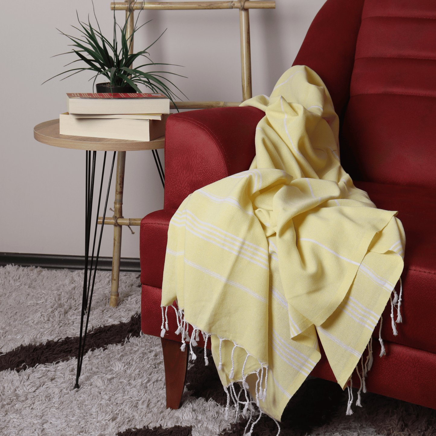 Yellow Turkish Beach Towel Sultan - 5