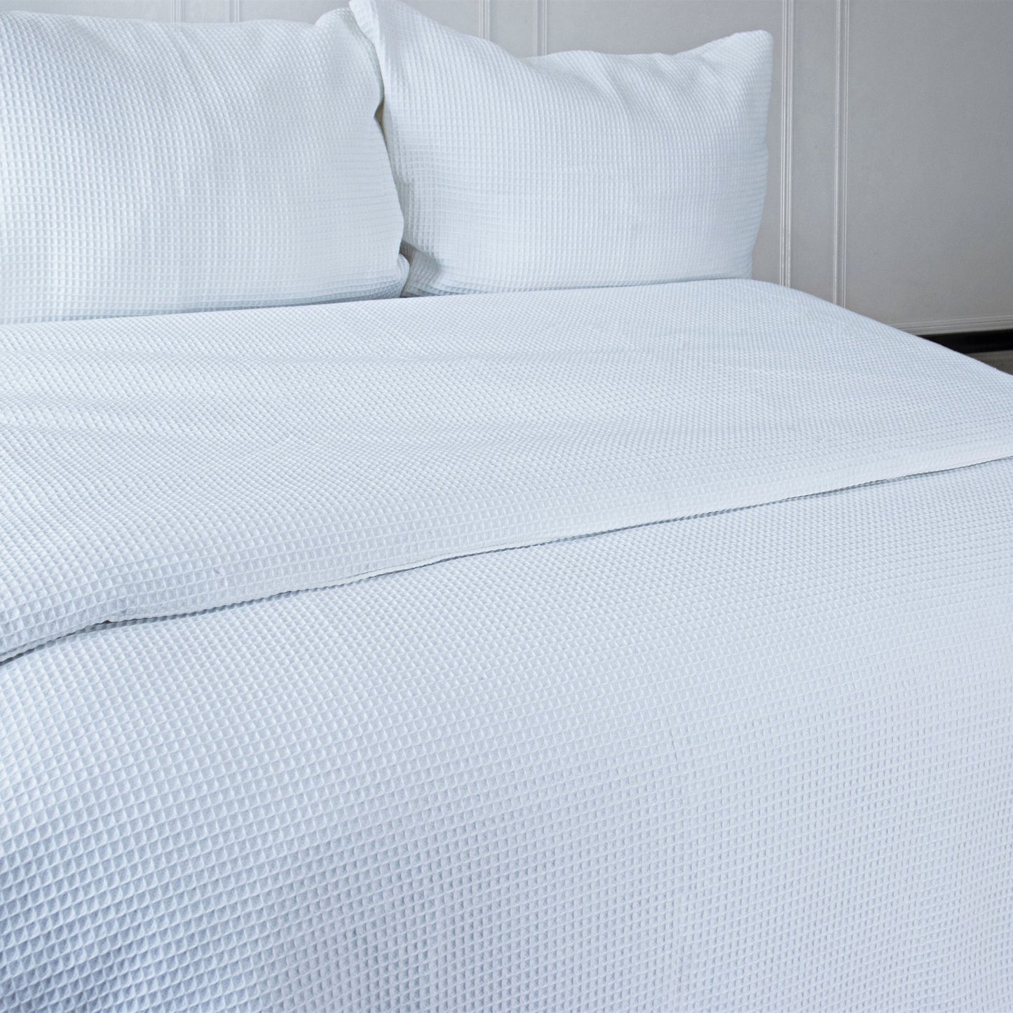 White Waffle Duvet Cover Sets - 3 Pcs - 14