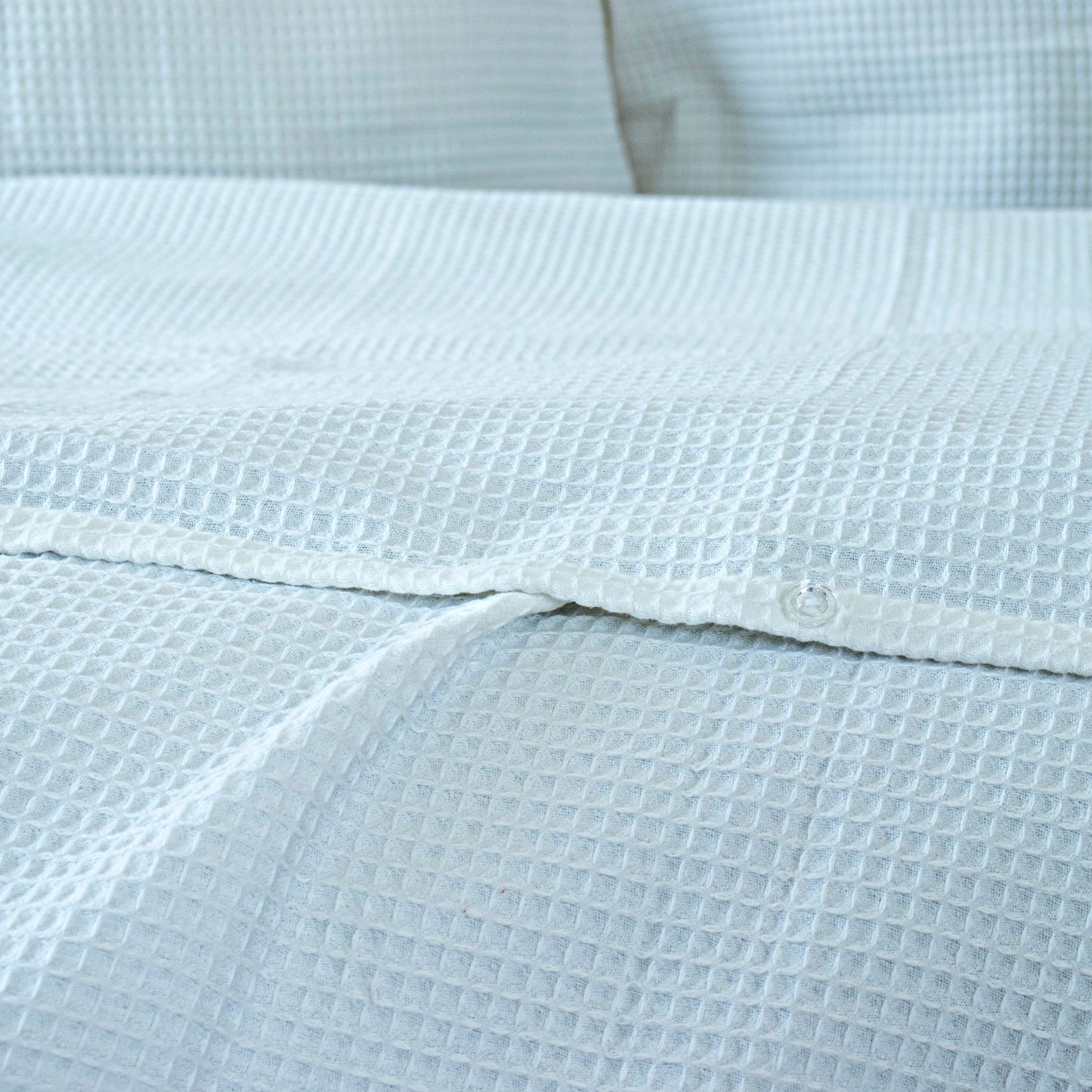 White Waffle Duvet Cover Sets - 3 Pcs - 16