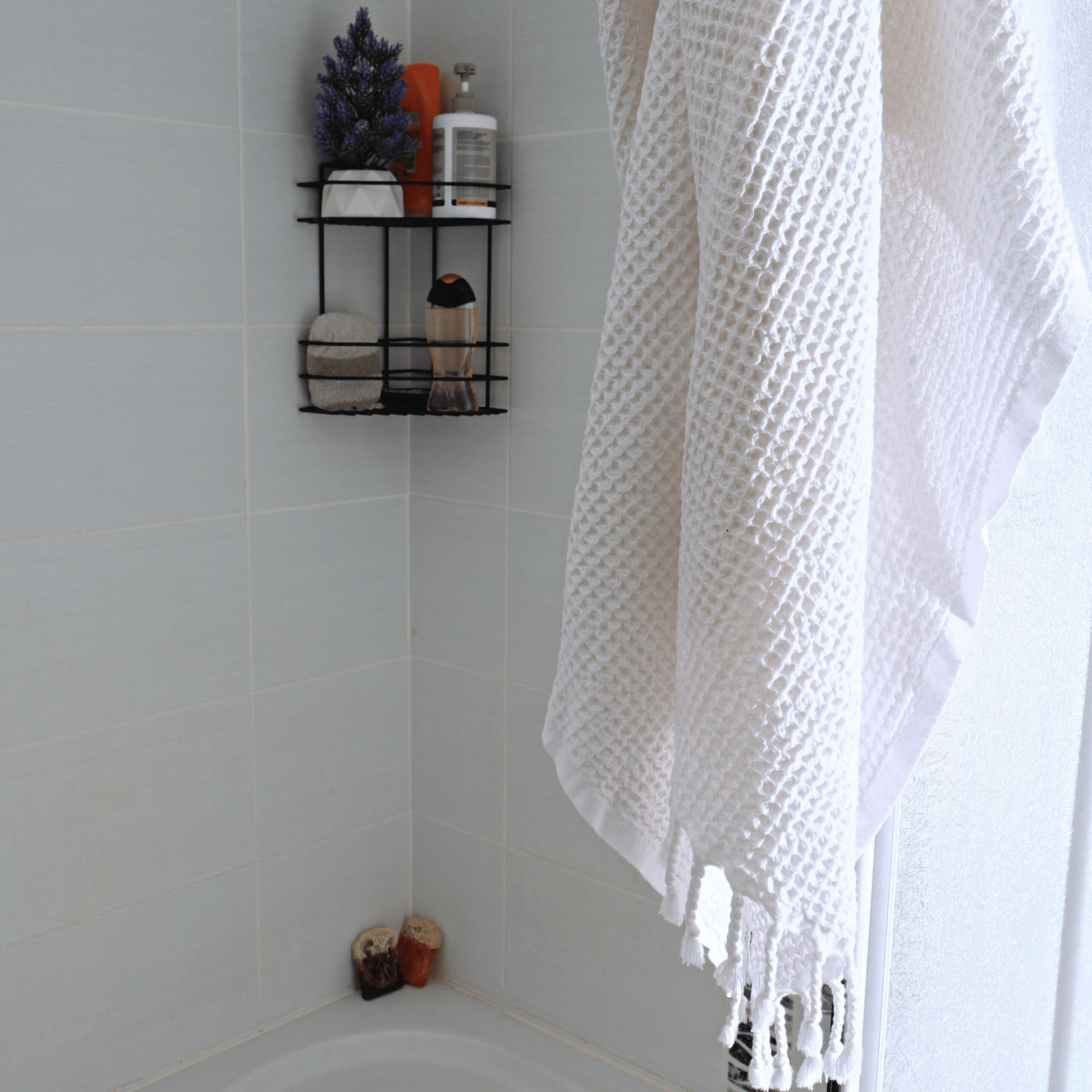 White Turkish Waffle Towels for bath, beach