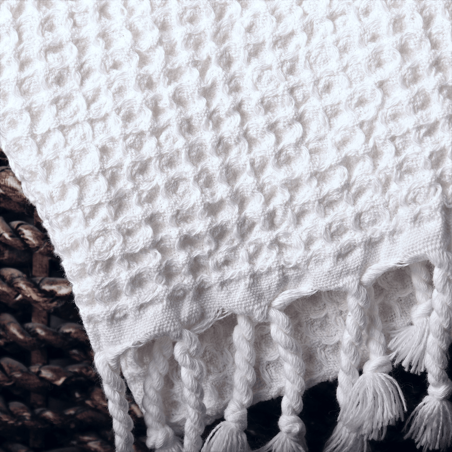 White Turkish Waffle Towels for bath, beach
