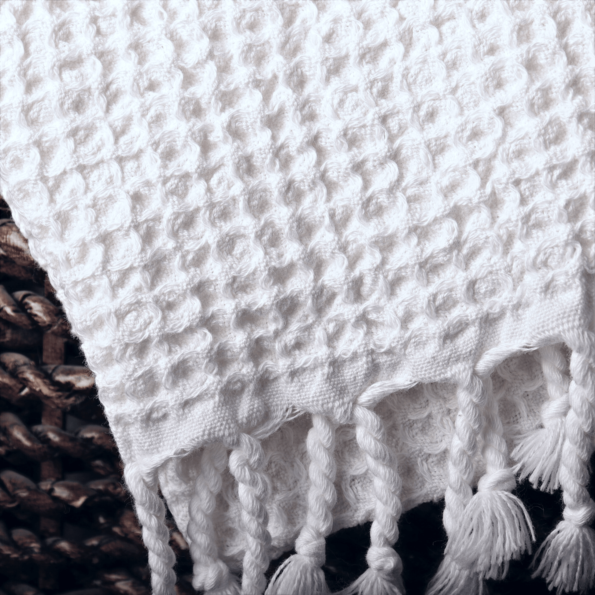White Turkish Waffle Towels for bath, beach