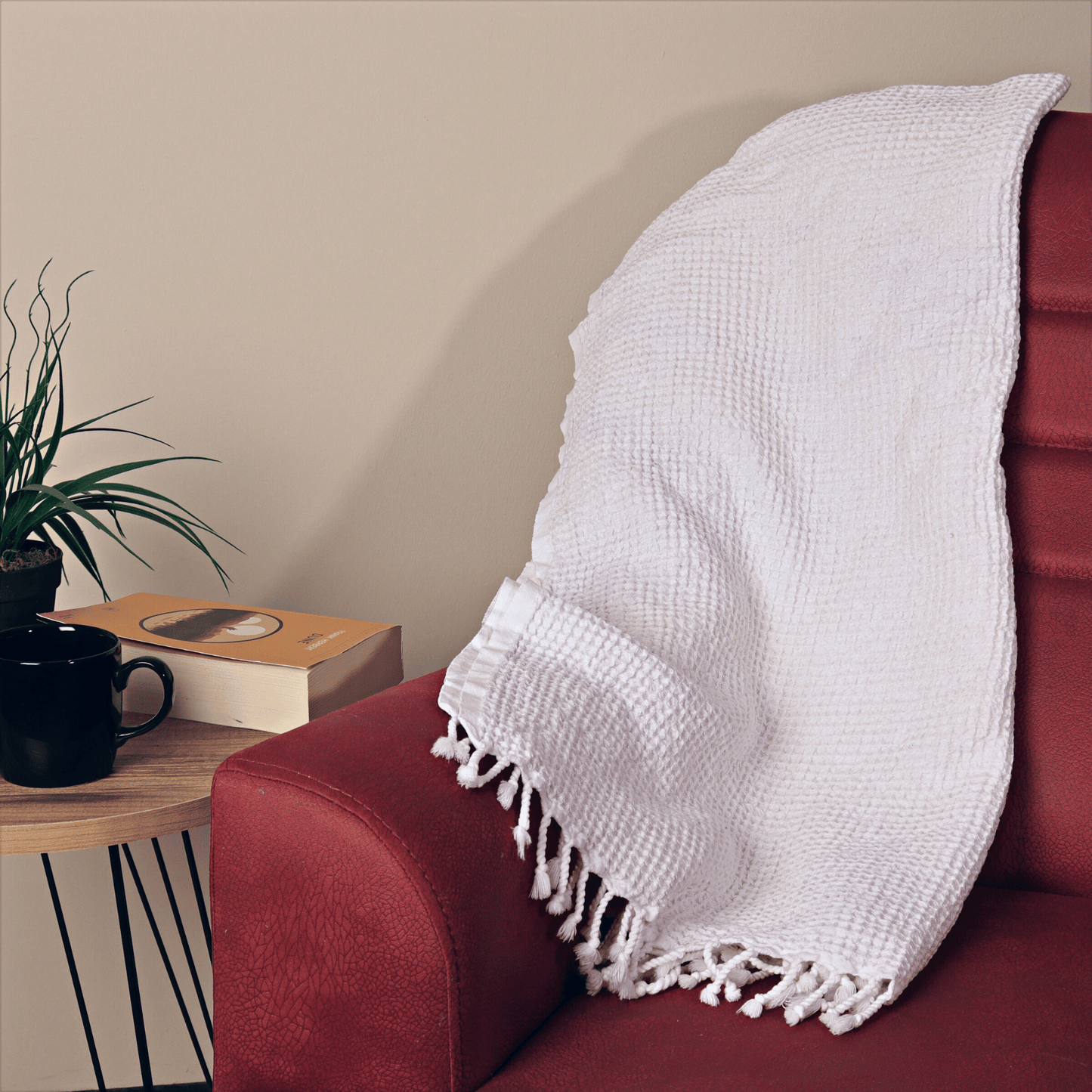 White Turkish Waffle Towels for bath, beach