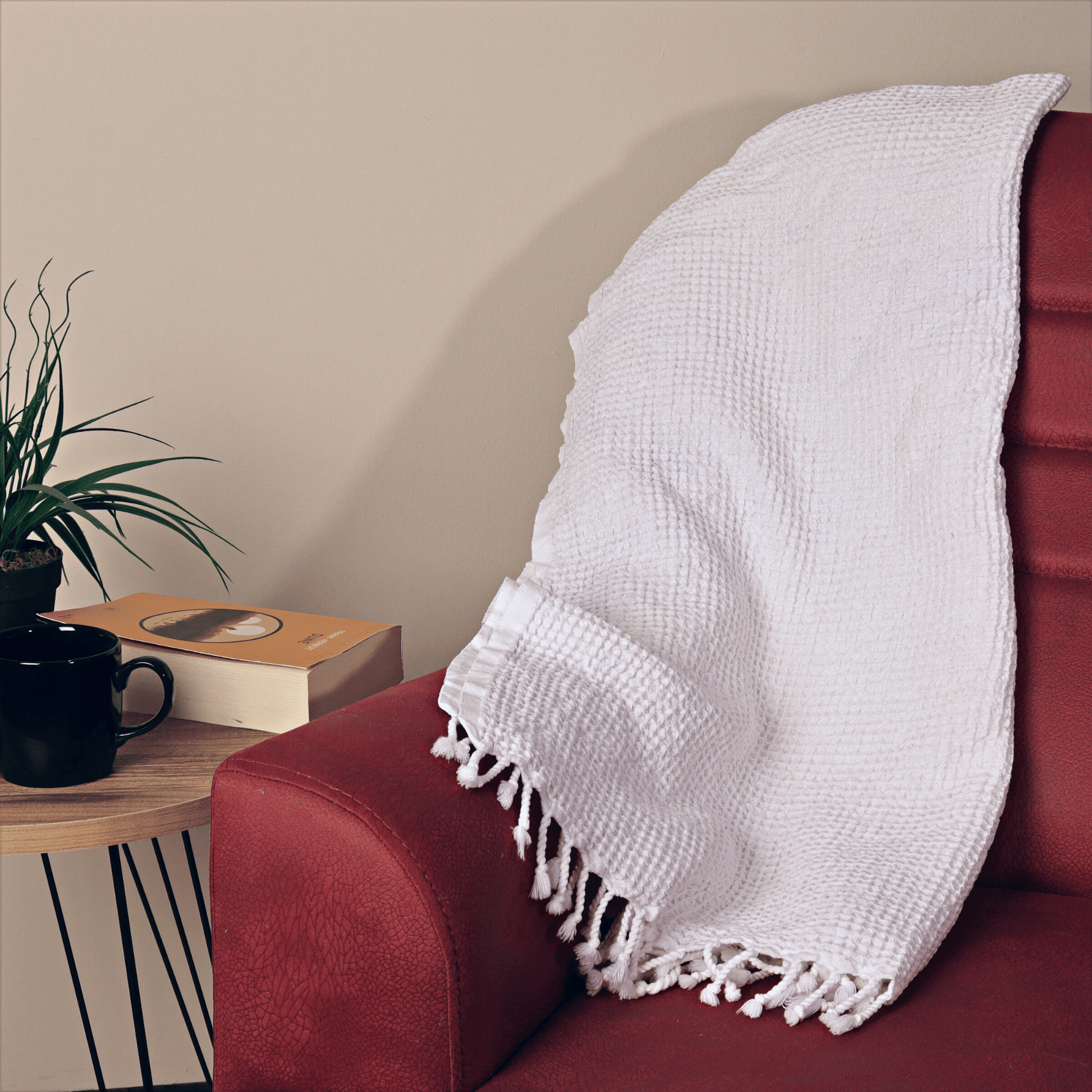 White Turkish Waffle Towels for bath, beach