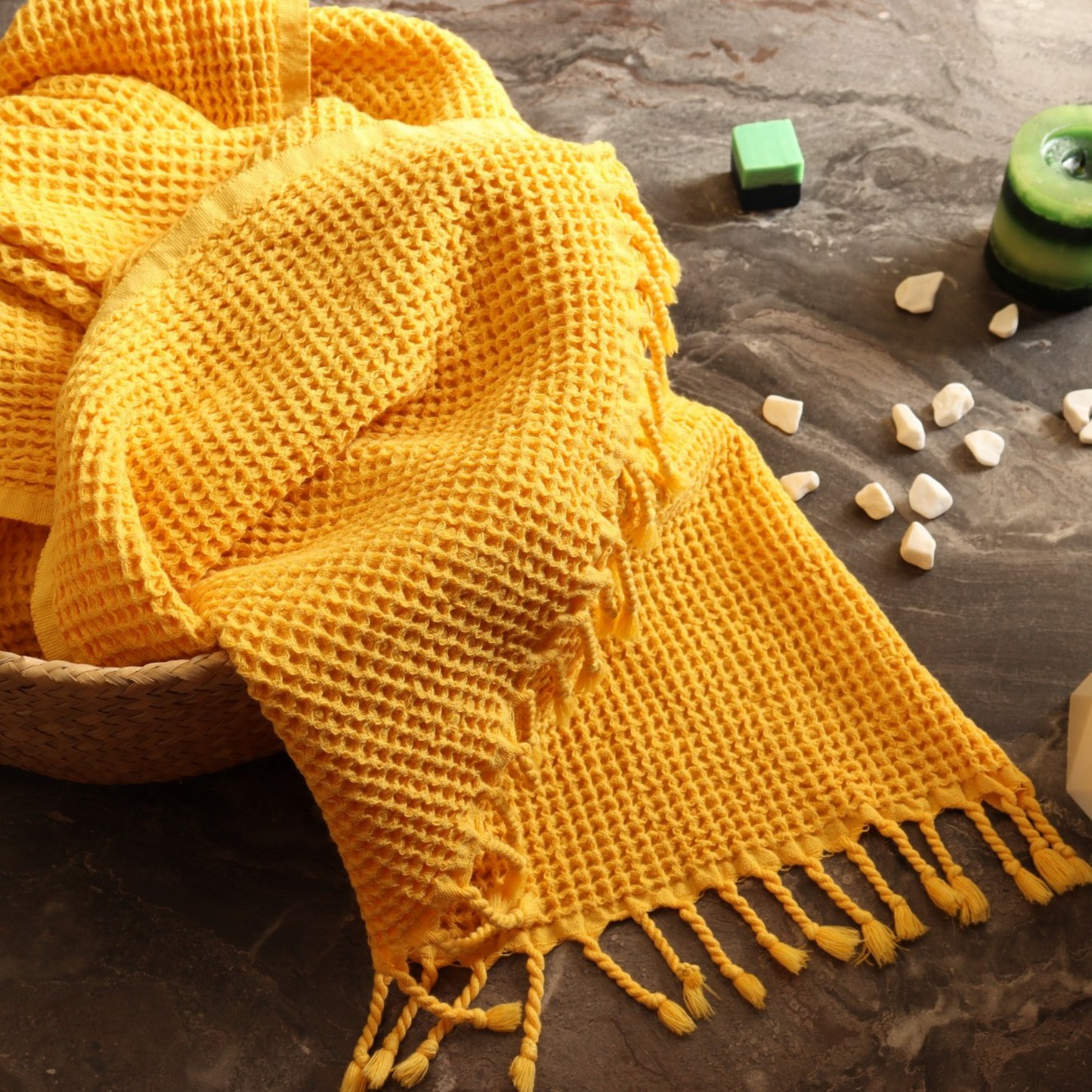 Yellow Turkish Waffle Towels