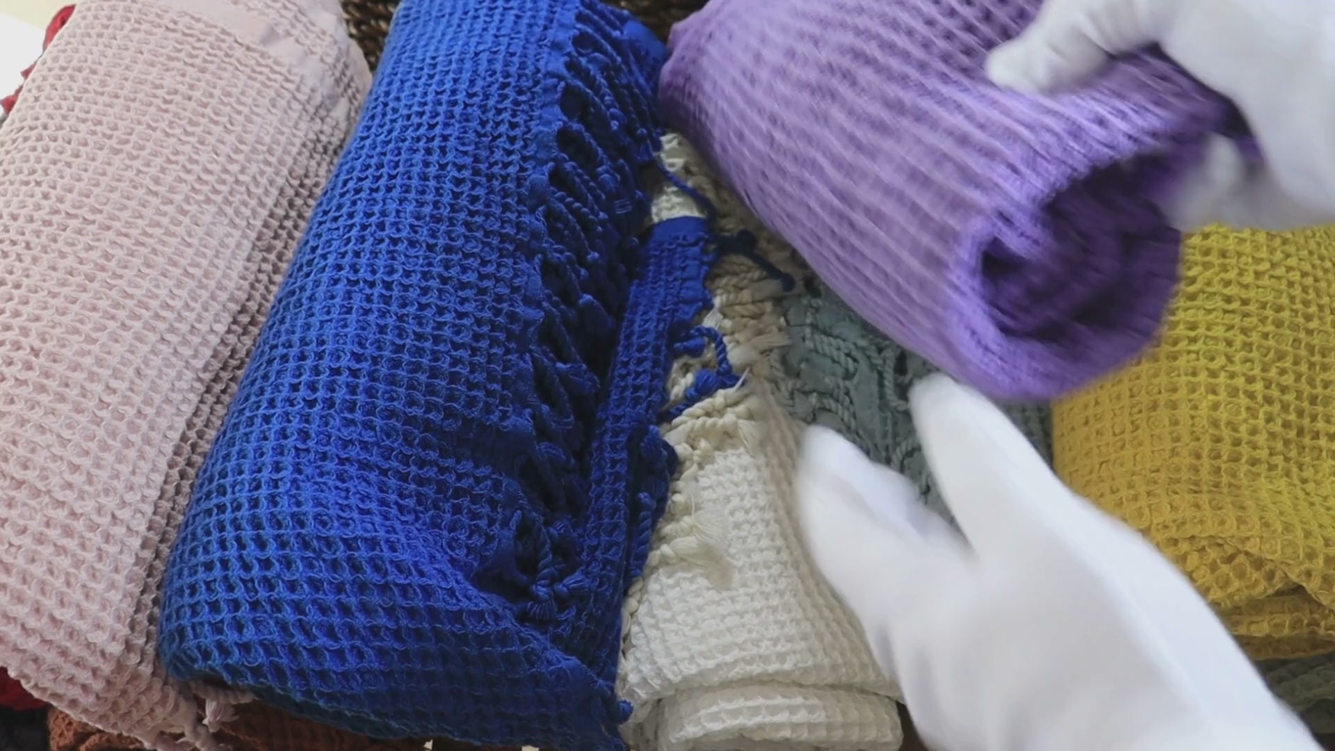 Dark Purple Turkish Waffle Towels